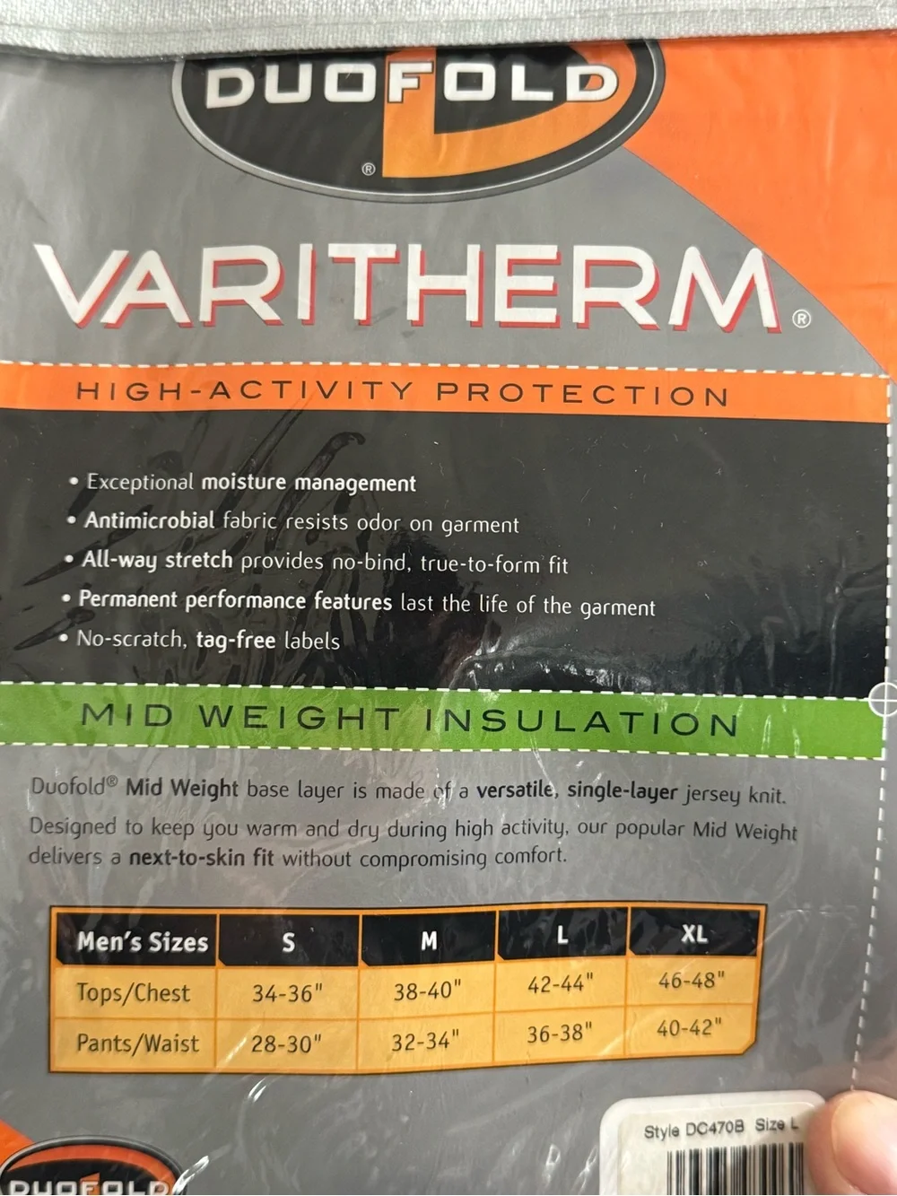 Varitherm Men’s Black Thermal Base Layer Pants